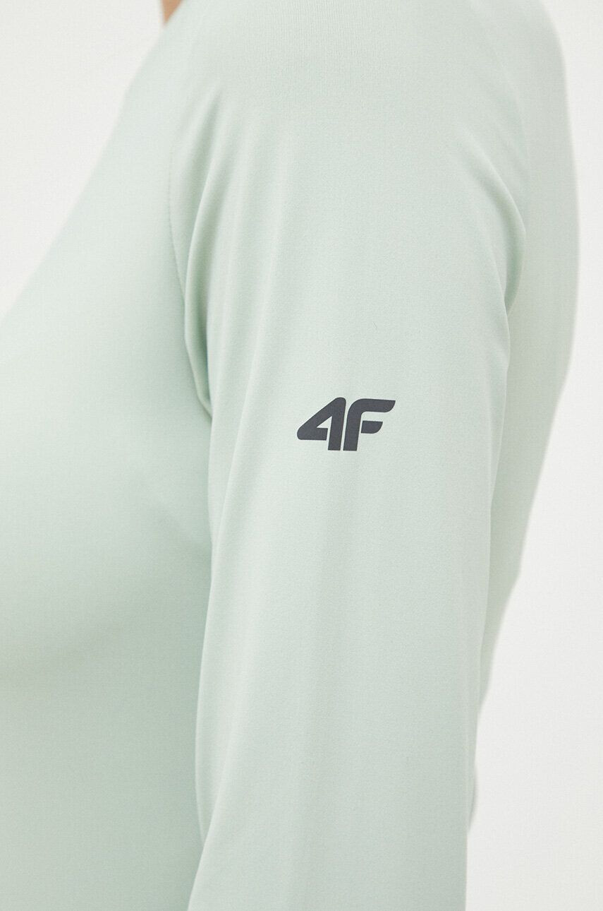 4F longsleeve pentru alergare culoarea verde - Pled.ro