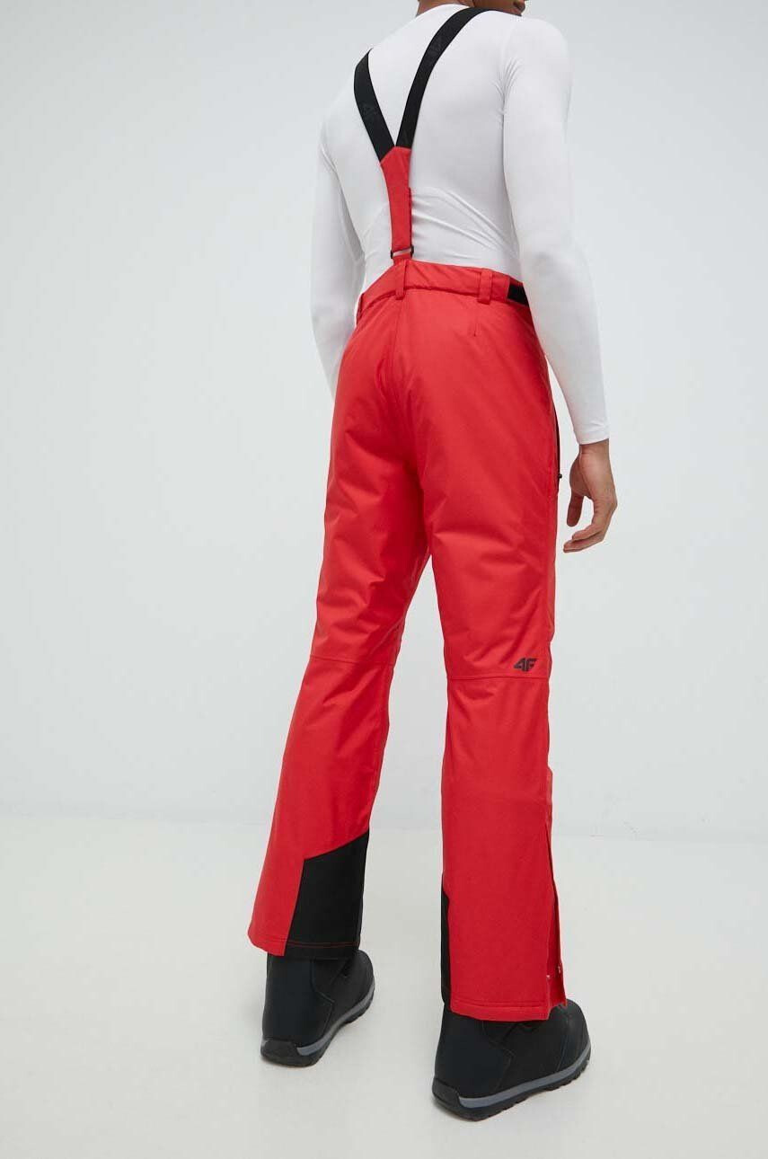 4F pantaloni de schi culoarea rosu - Pled.ro