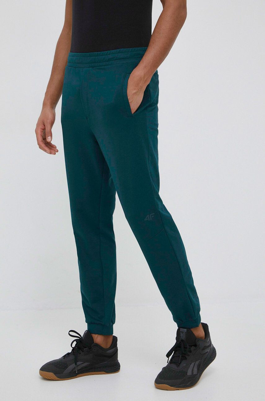 4F pantaloni de trening femei culoarea roz neted - Pled.ro