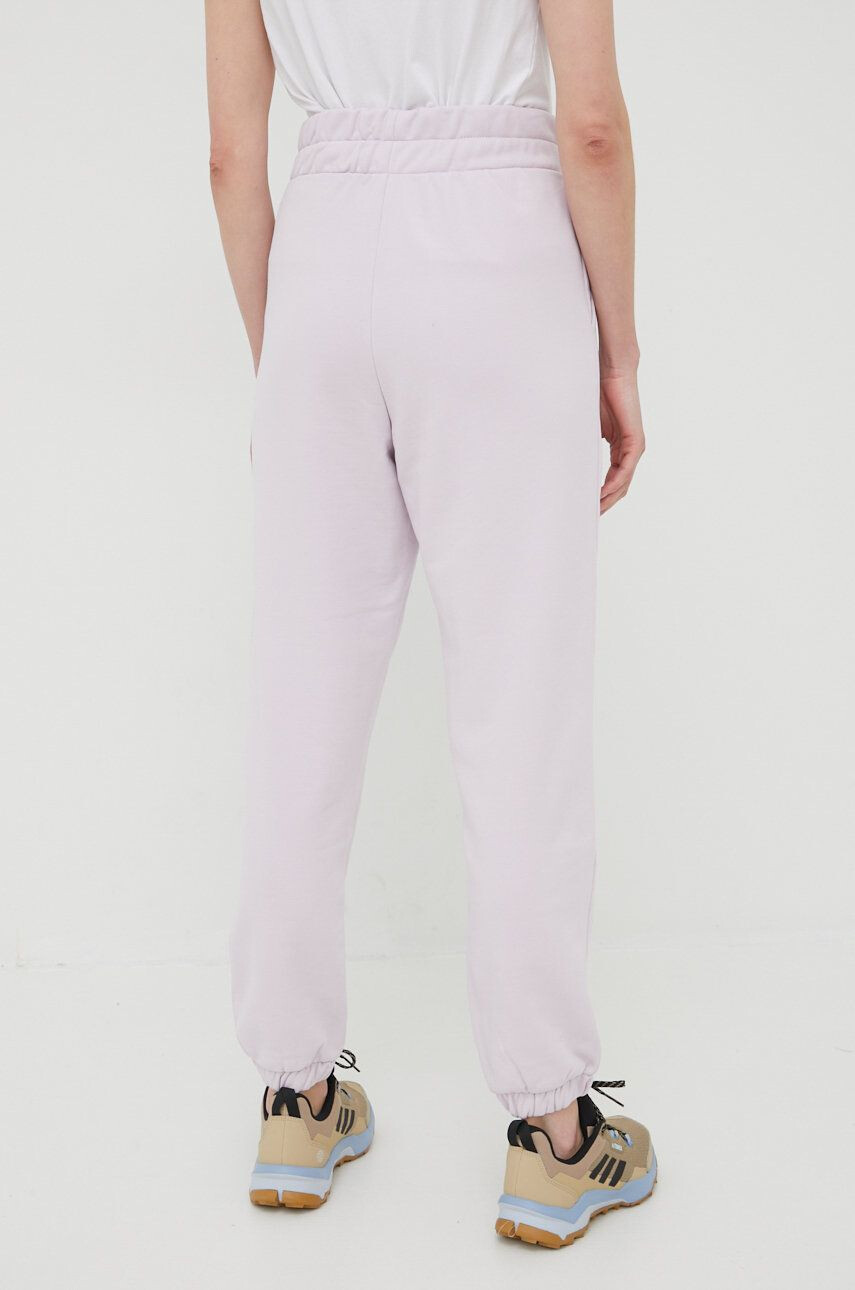 4F pantaloni de trening femei culoarea roz neted - Pled.ro