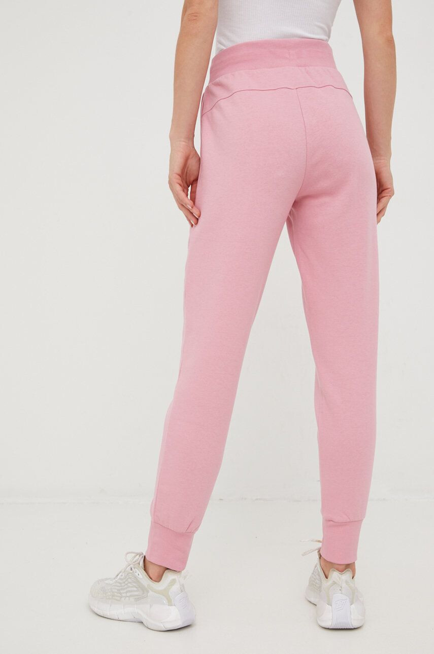 4F pantaloni de trening femei culoarea roz neted - Pled.ro