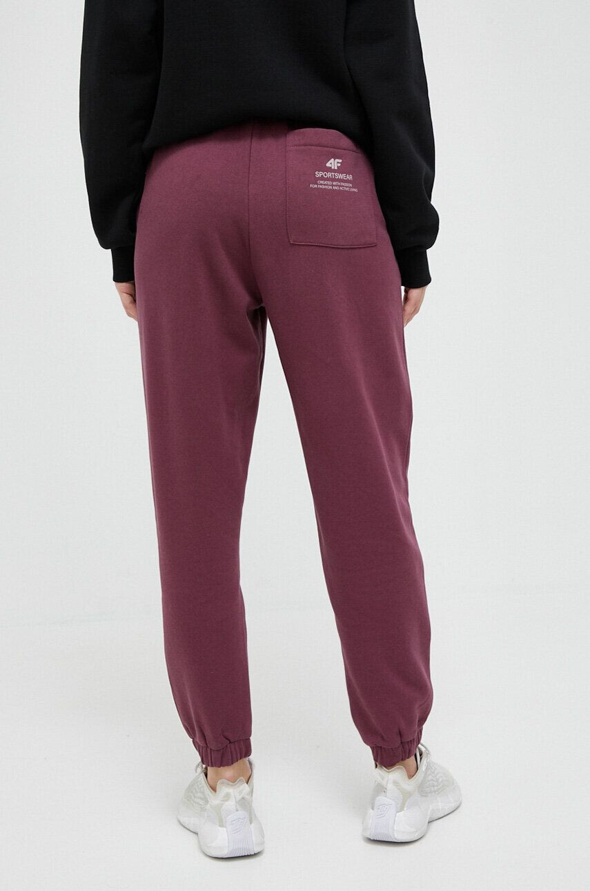 4F pantaloni de trening culoarea violet neted - Pled.ro