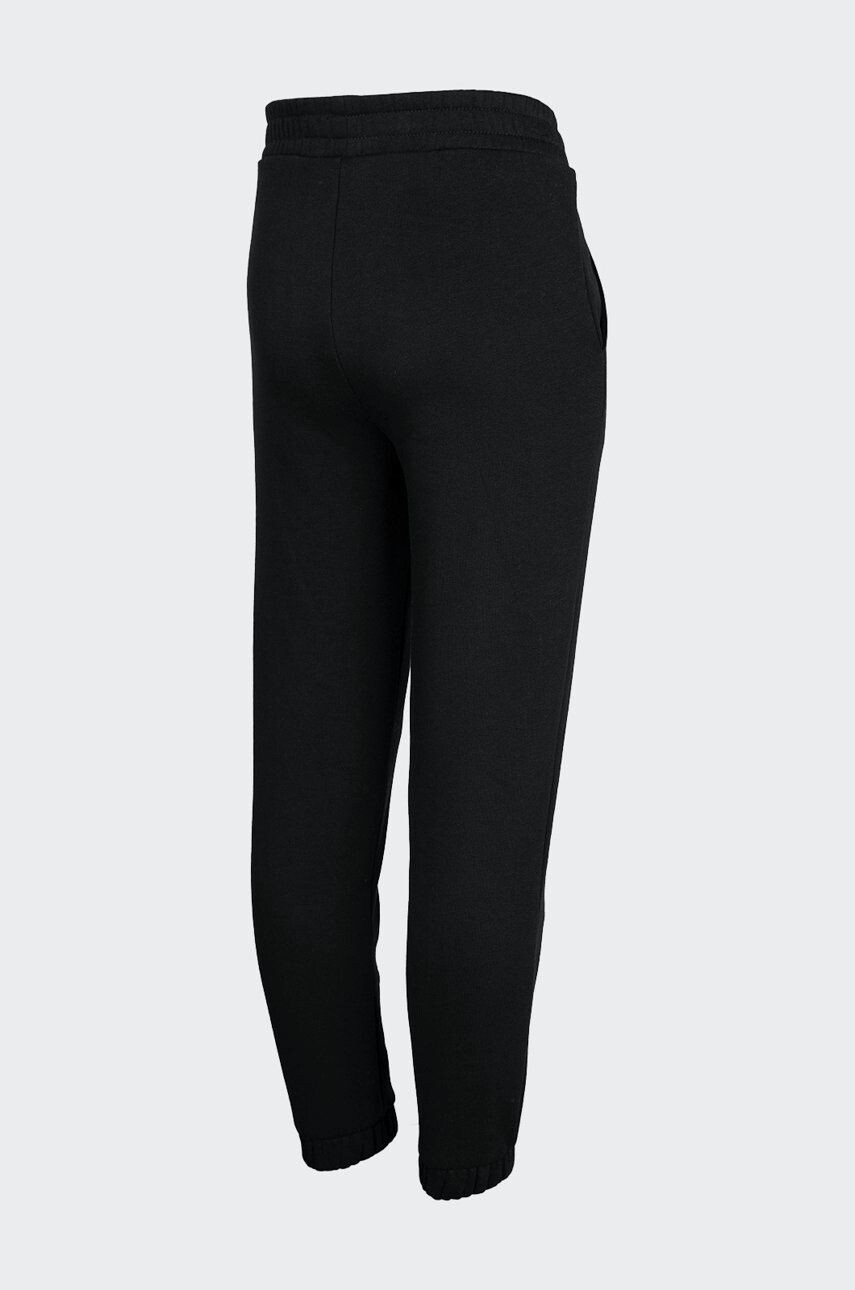 4F pantaloni de trening pentru copii culoarea negru neted - Pled.ro