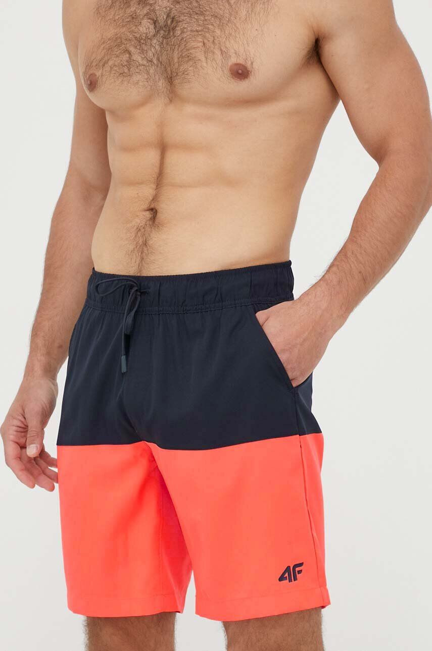 4F pantaloni scurti de baie culoarea rosu - Pled.ro