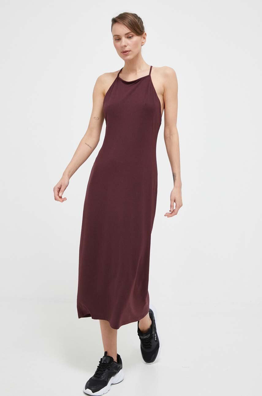 4F rochie culoarea bordo midi mulata - Pled.ro