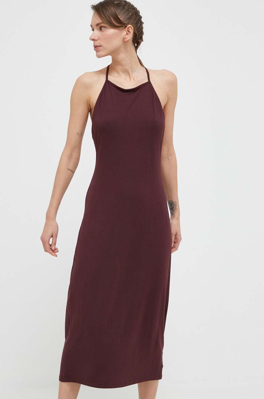 4F rochie culoarea bordo midi mulata - Pled.ro