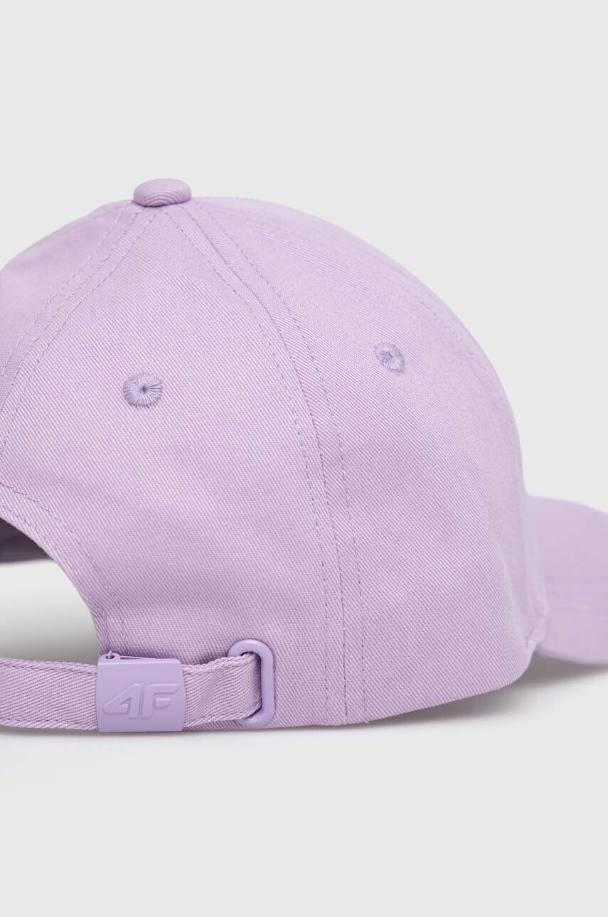 4F șapcă de baseball din bumbac culoarea violet neted - Pled.ro