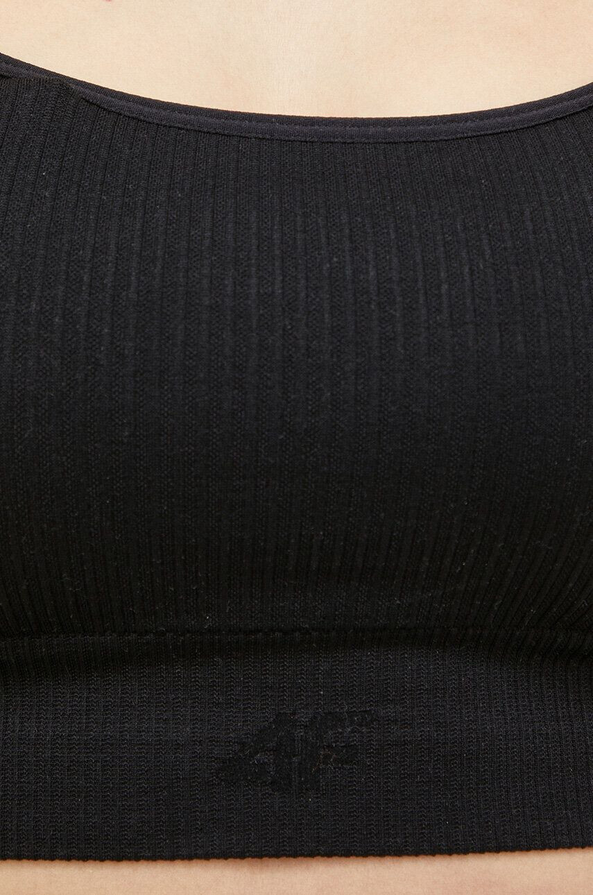 4F sutien sport culoarea negru neted - Pled.ro