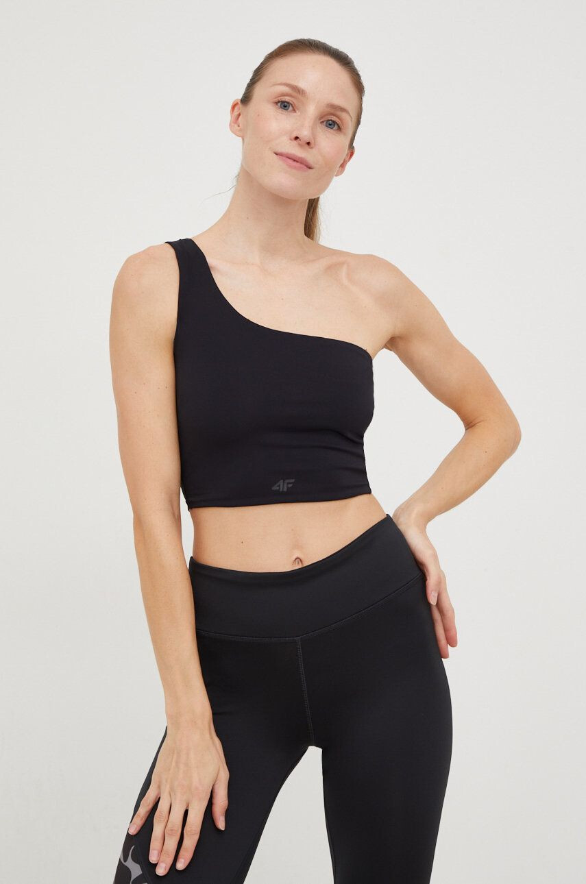 4F top de yoga culoarea negru - Pled.ro