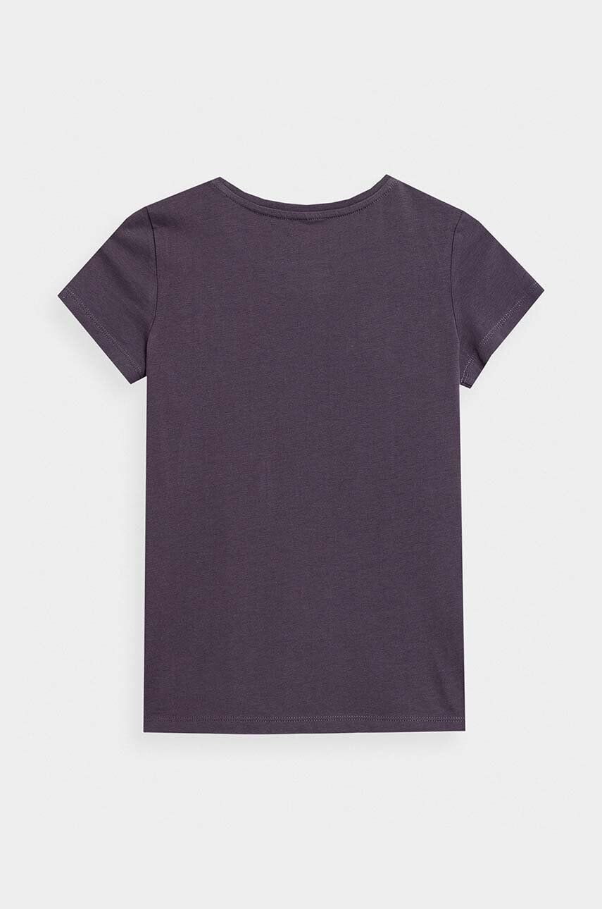 4F tricou de bumbac pentru copii culoarea violet - Pled.ro