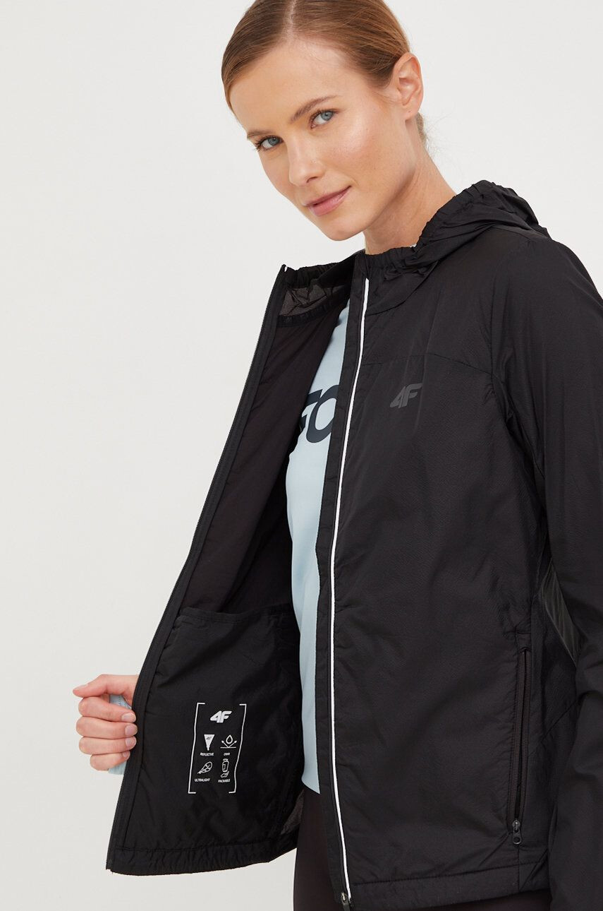 4F windbreaker culoarea negru - Pled.ro