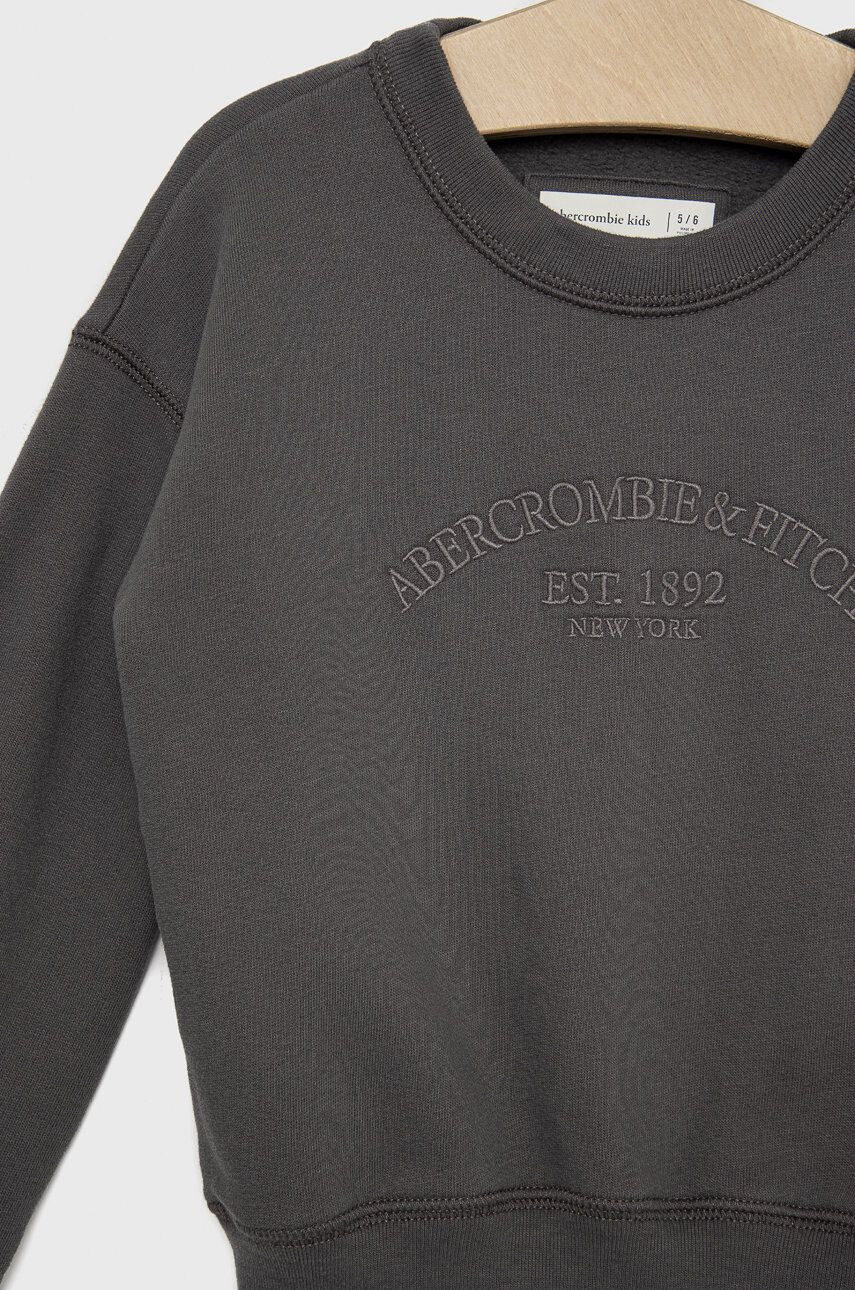 Abercrombie & Fitch bluza copii cu glugă neted - Pled.ro