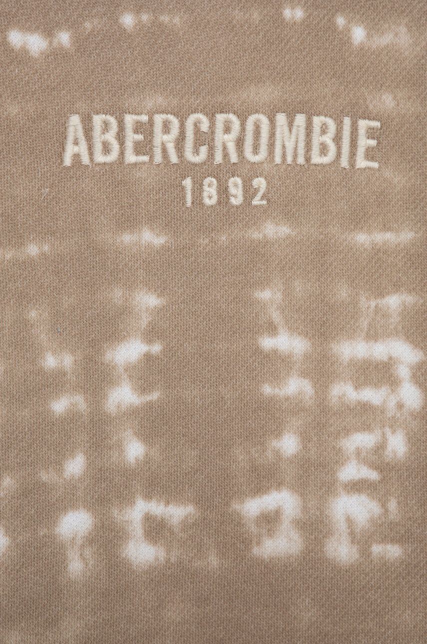 Abercrombie & Fitch bluza copii culoarea bej cu glugă - Pled.ro