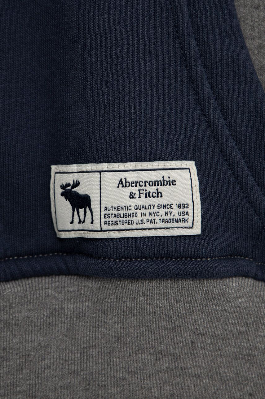 Abercrombie & Fitch bluza copii culoarea gri cu glugă neted - Pled.ro