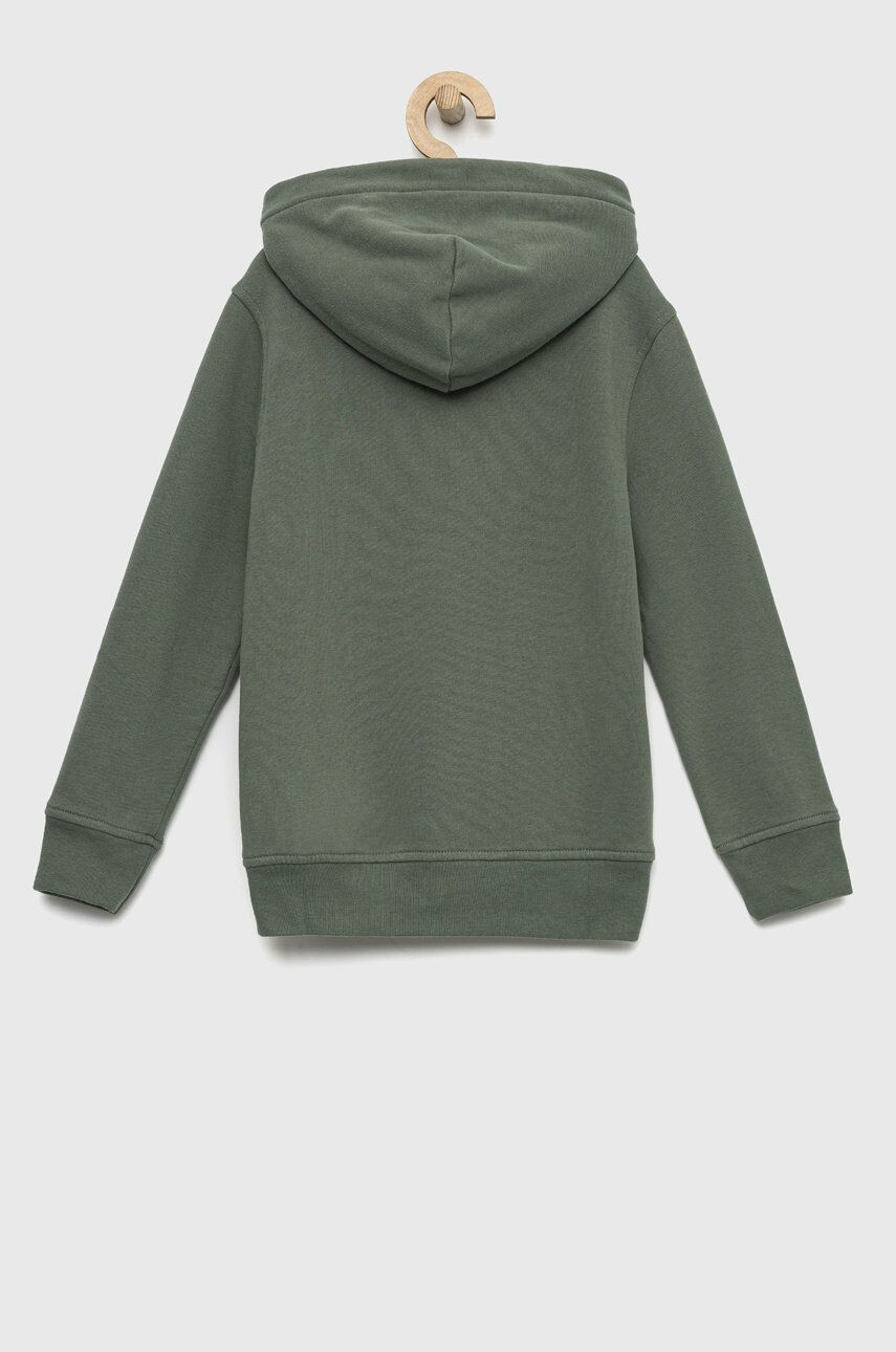 Abercrombie & Fitch bluza copii culoarea verde cu glugă cu imprimeu - Pled.ro