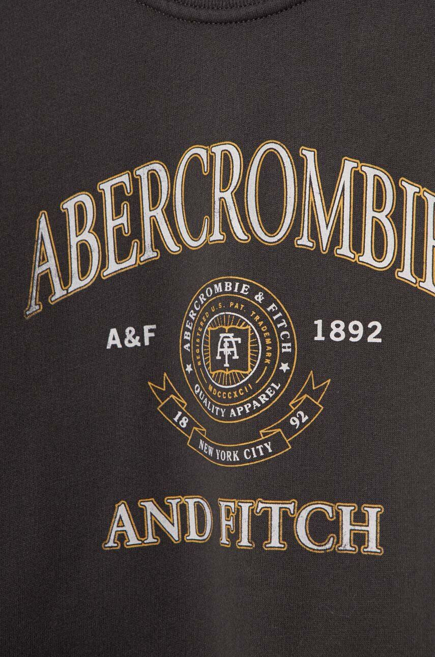 Abercrombie & Fitch bluza copii culoarea gri cu imprimeu - Pled.ro