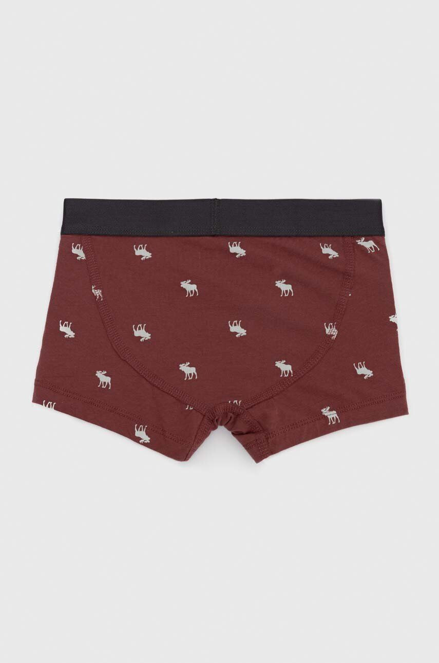 Abercrombie & Fitch boxeri copii 5-pack culoarea bordo - Pled.ro