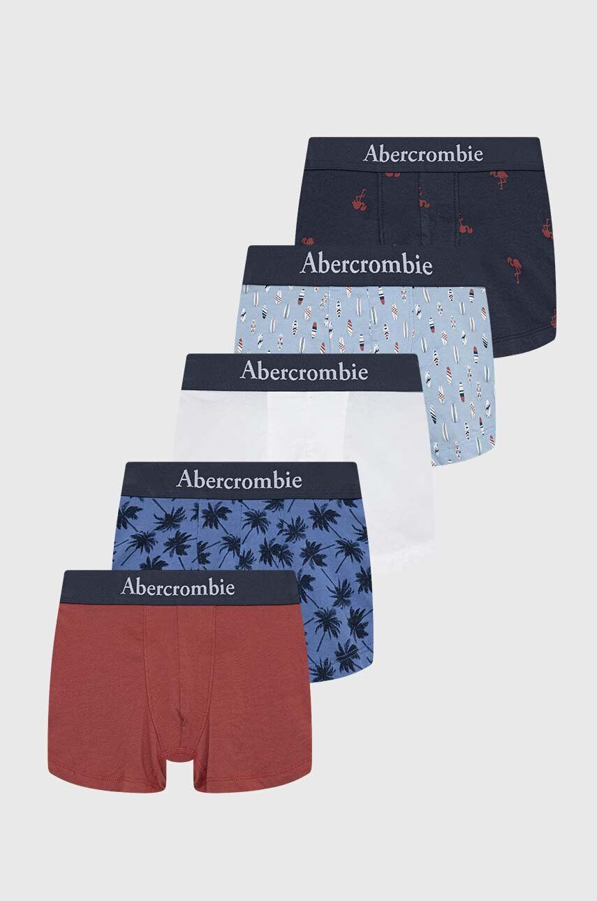 Abercrombie & Fitch boxeri copii 5-pack culoarea bordo - Pled.ro