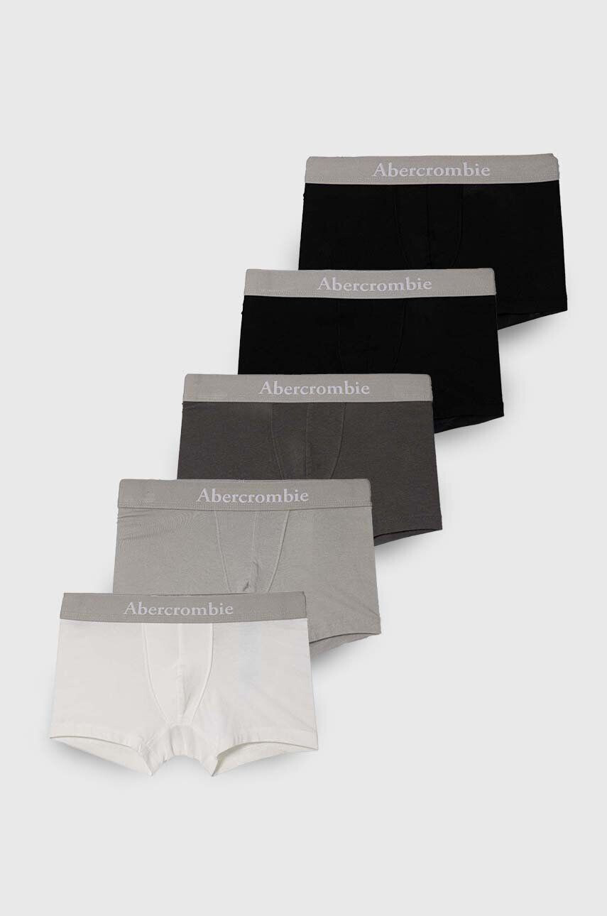 Abercrombie & Fitch boxeri copii 5-pack culoarea gri - Pled.ro