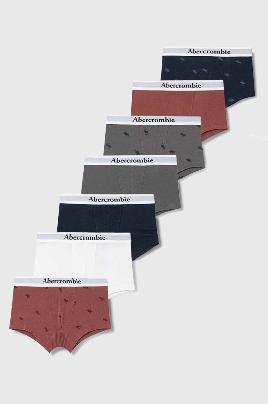 Abercrombie & Fitch boxeri copii 7-pack culoarea bordo - Pled.ro