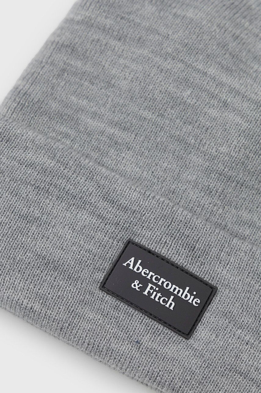 Abercrombie & Fitch caciula copii culoarea gri din tesatura neteda - Pled.ro