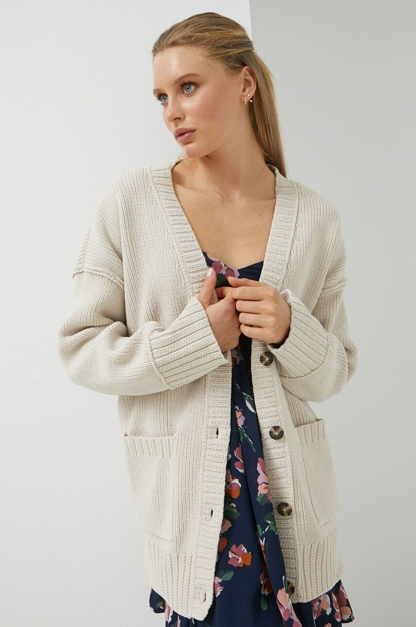 Abercrombie & Fitch cardigan femei culoarea bej călduros - Pled.ro