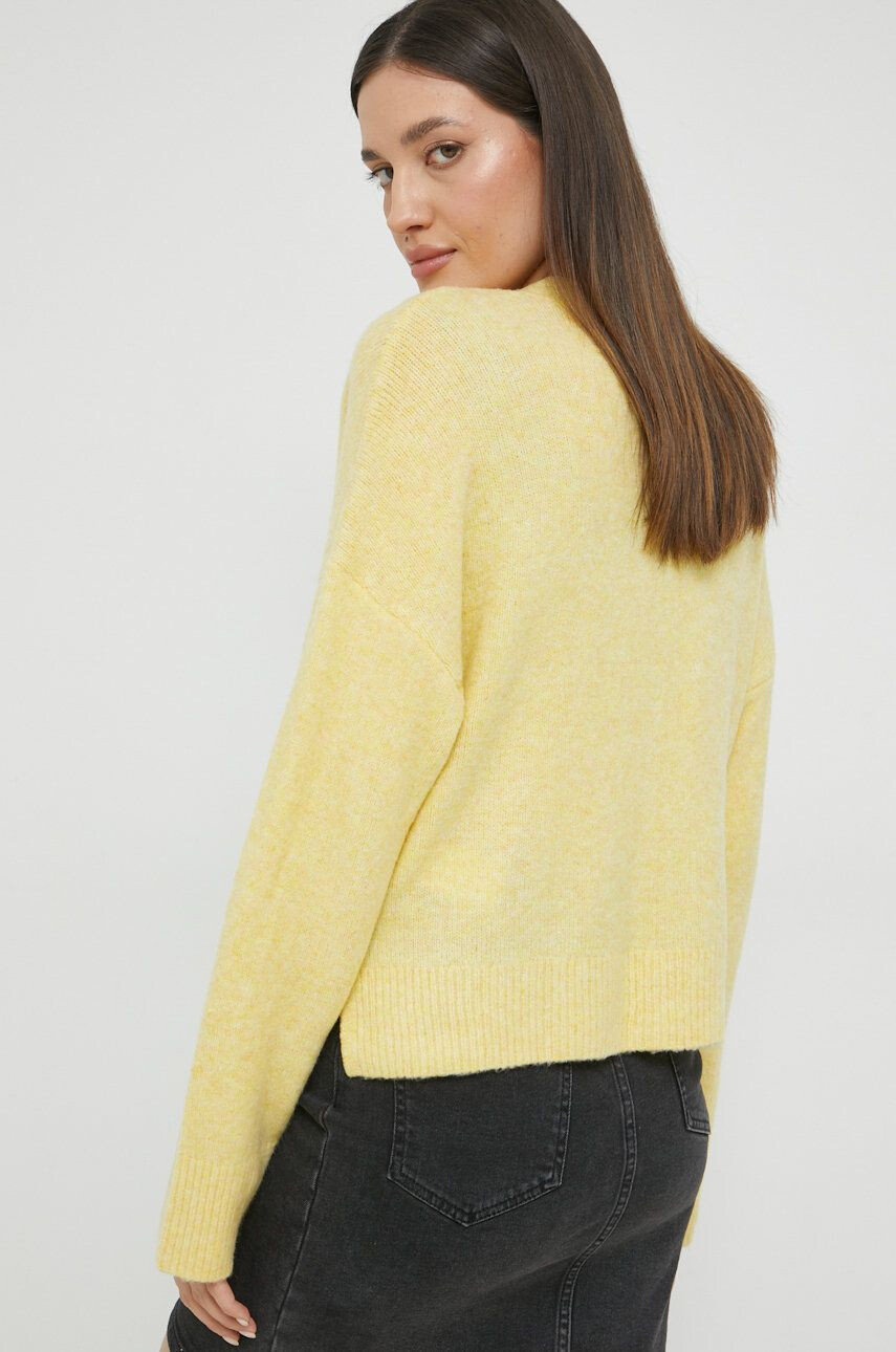 Abercrombie & Fitch cardigan din amestec de lana femei culoarea galben light - Pled.ro