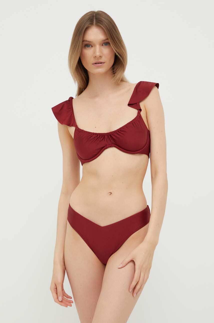 Abercrombie & Fitch chiloti de baie culoarea bordo - Pled.ro