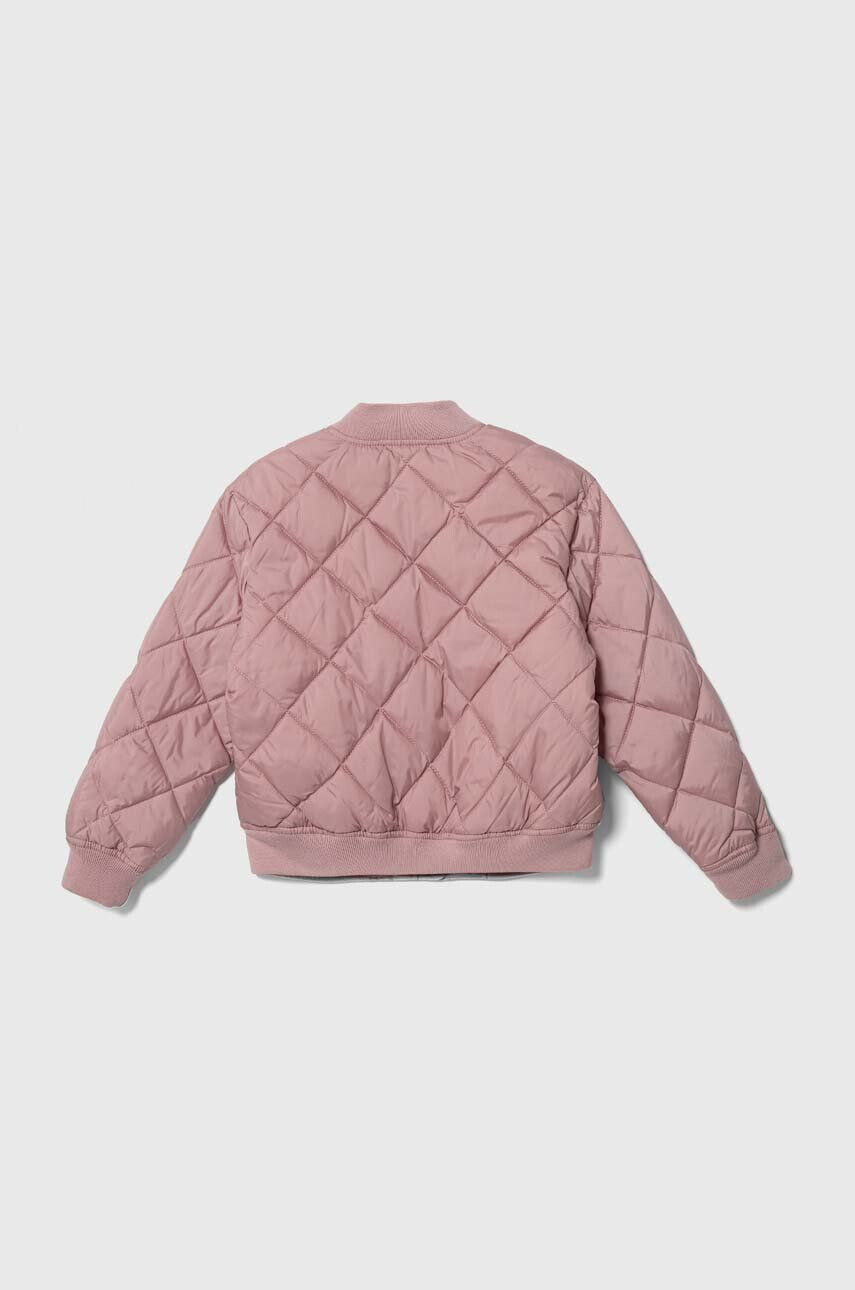 Abercrombie & Fitch geaca bomber pentru copii culoarea roz - Pled.ro