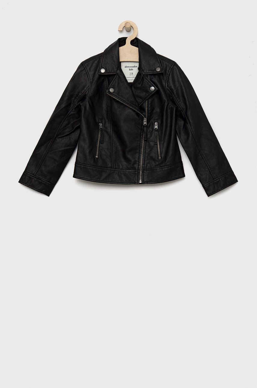 Abercrombie & Fitch geaca ramones pentru copii culoarea negru - Pled.ro