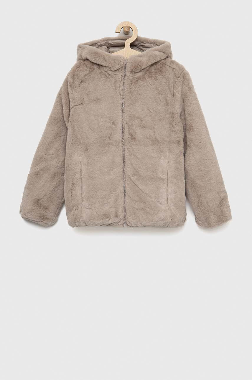 Abercrombie & Fitch geaca reversibila pentru copii culoarea gri - Pled.ro