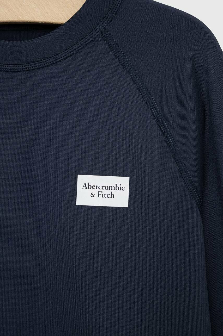 Abercrombie & Fitch longsleeve de baie pentru copii culoarea albastru marin - Pled.ro