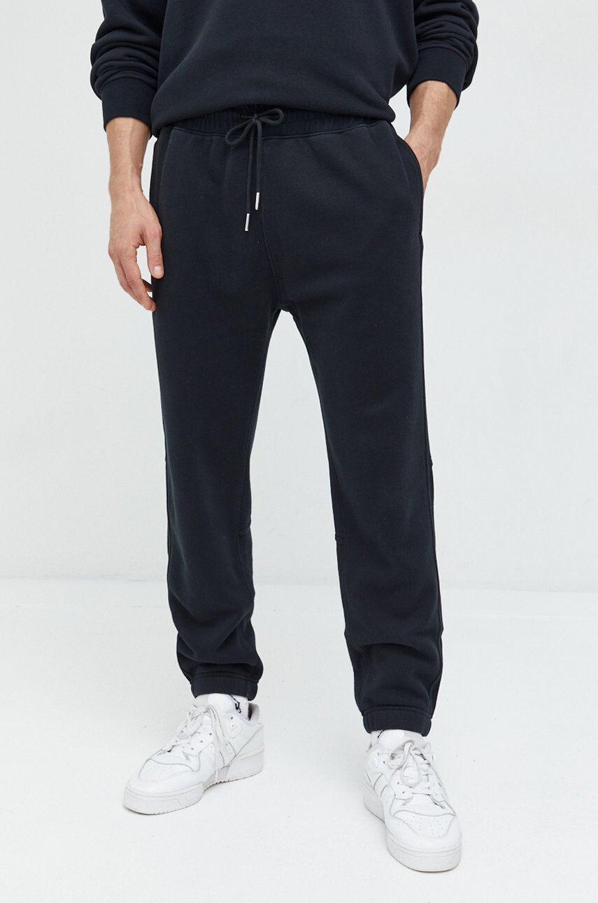 Abercrombie & Fitch pantaloni de trening barbati culoarea negru neted - Pled.ro