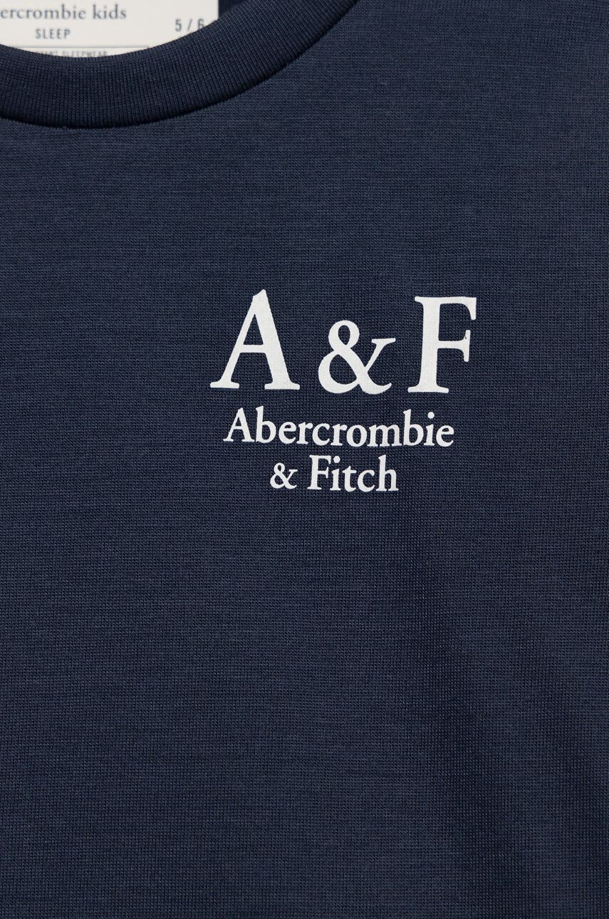 Abercrombie & Fitch pijama copii culoarea albastru marin neted - Pled.ro