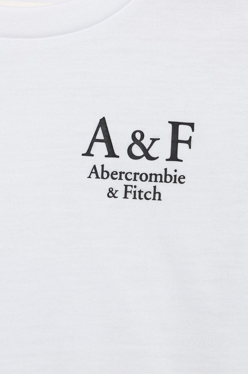 Abercrombie & Fitch pijama copii culoarea alb neted - Pled.ro