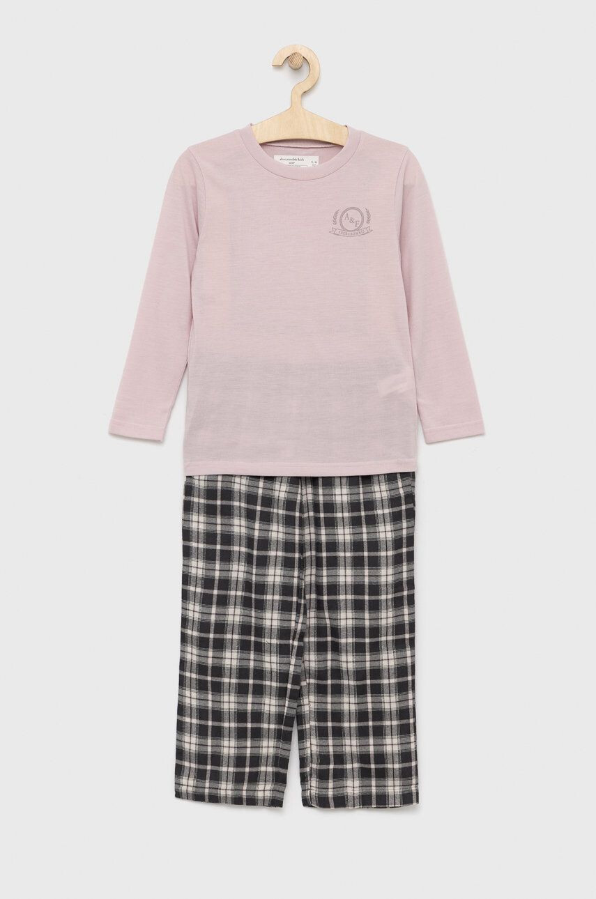 Abercrombie & Fitch pijama copii culoarea roz neted - Pled.ro