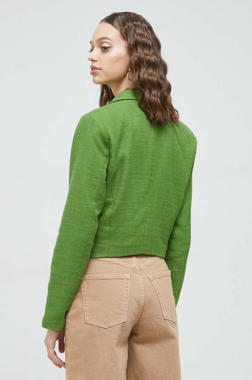 Abercrombie & Fitch sacou culoarea verde un singur rand de nasturi neted - Pled.ro