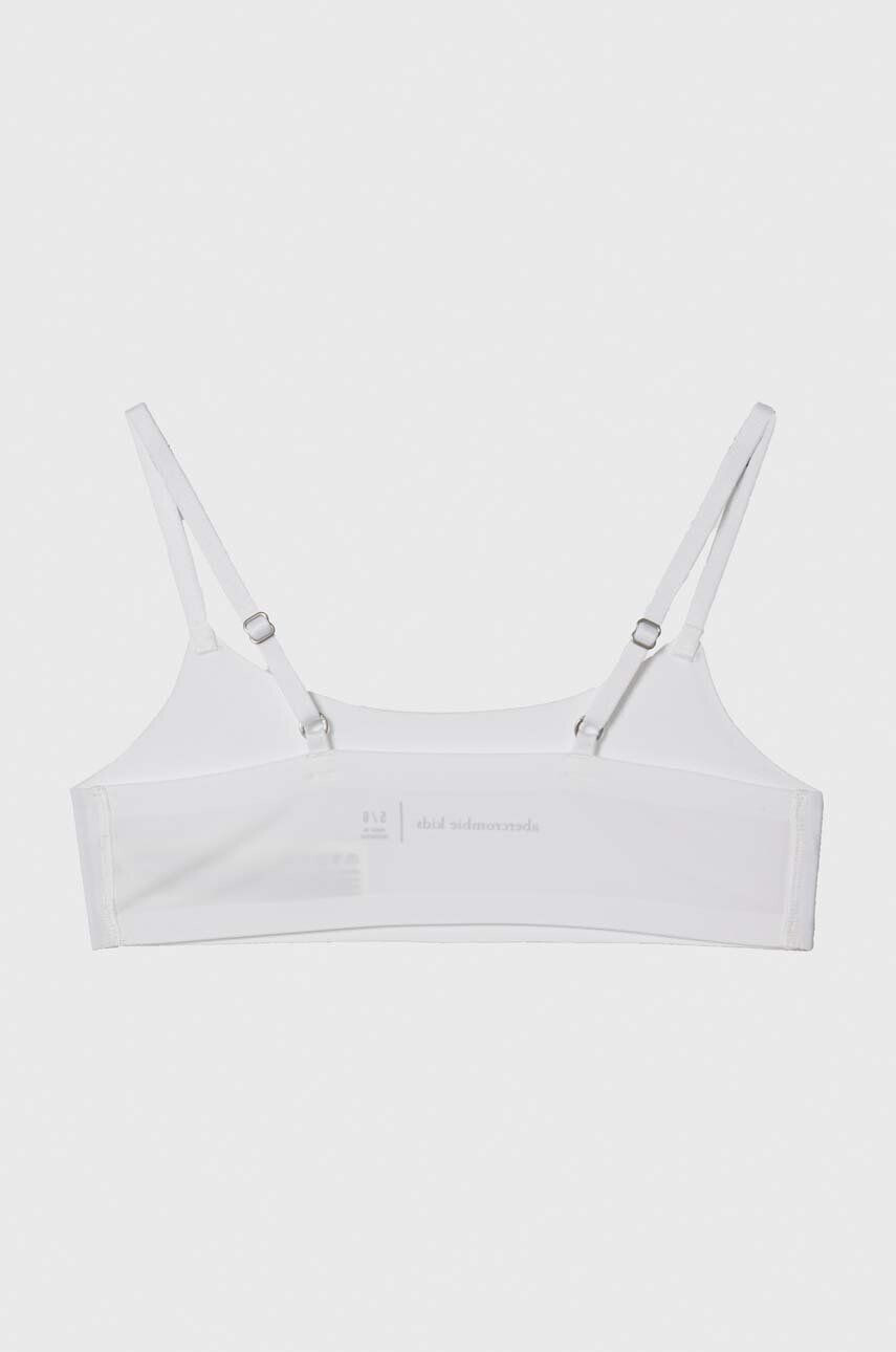 Abercrombie & Fitch sutien fete culoarea alb - Pled.ro