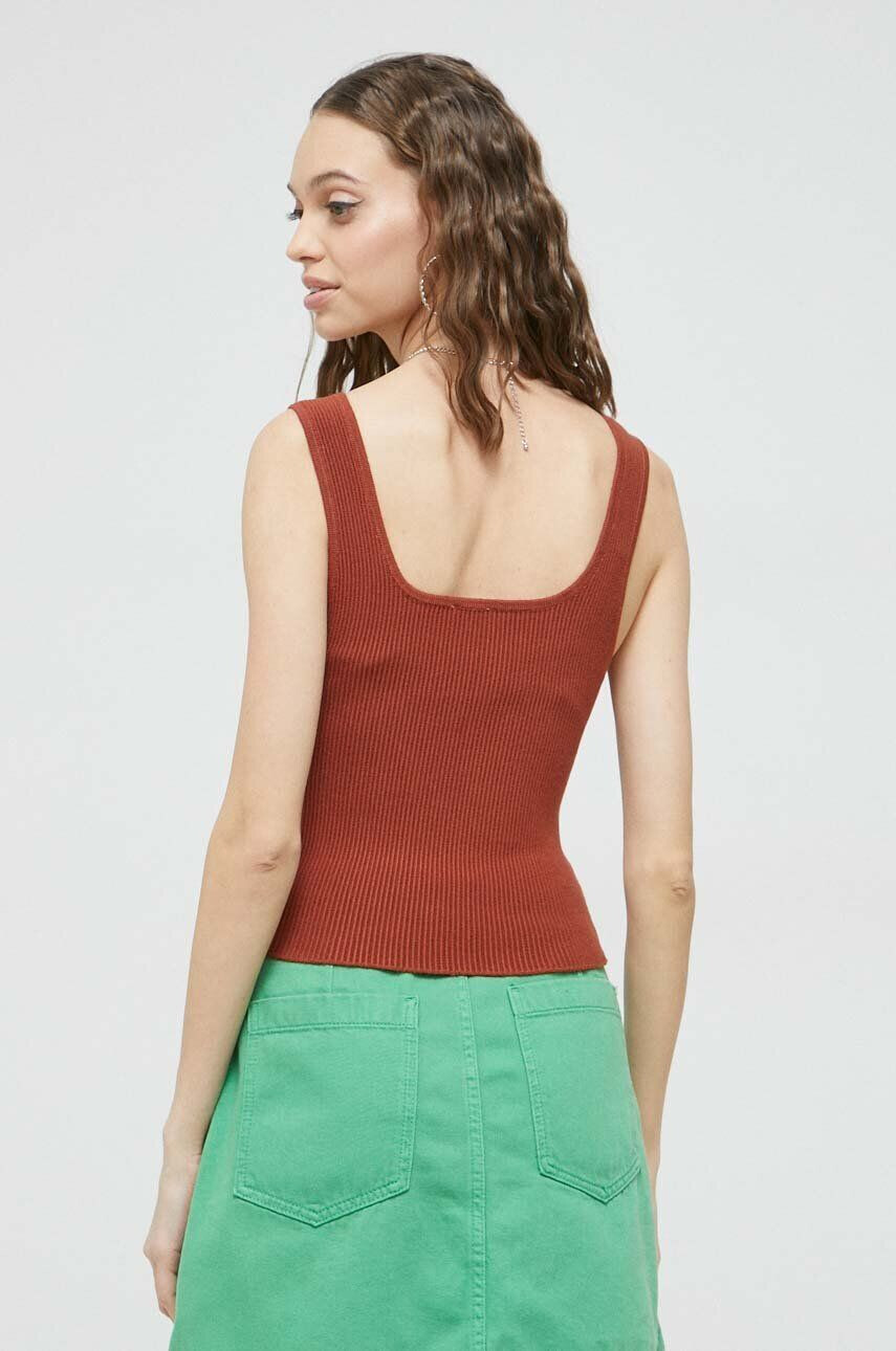 Abercrombie & Fitch top femei culoarea maro - Pled.ro