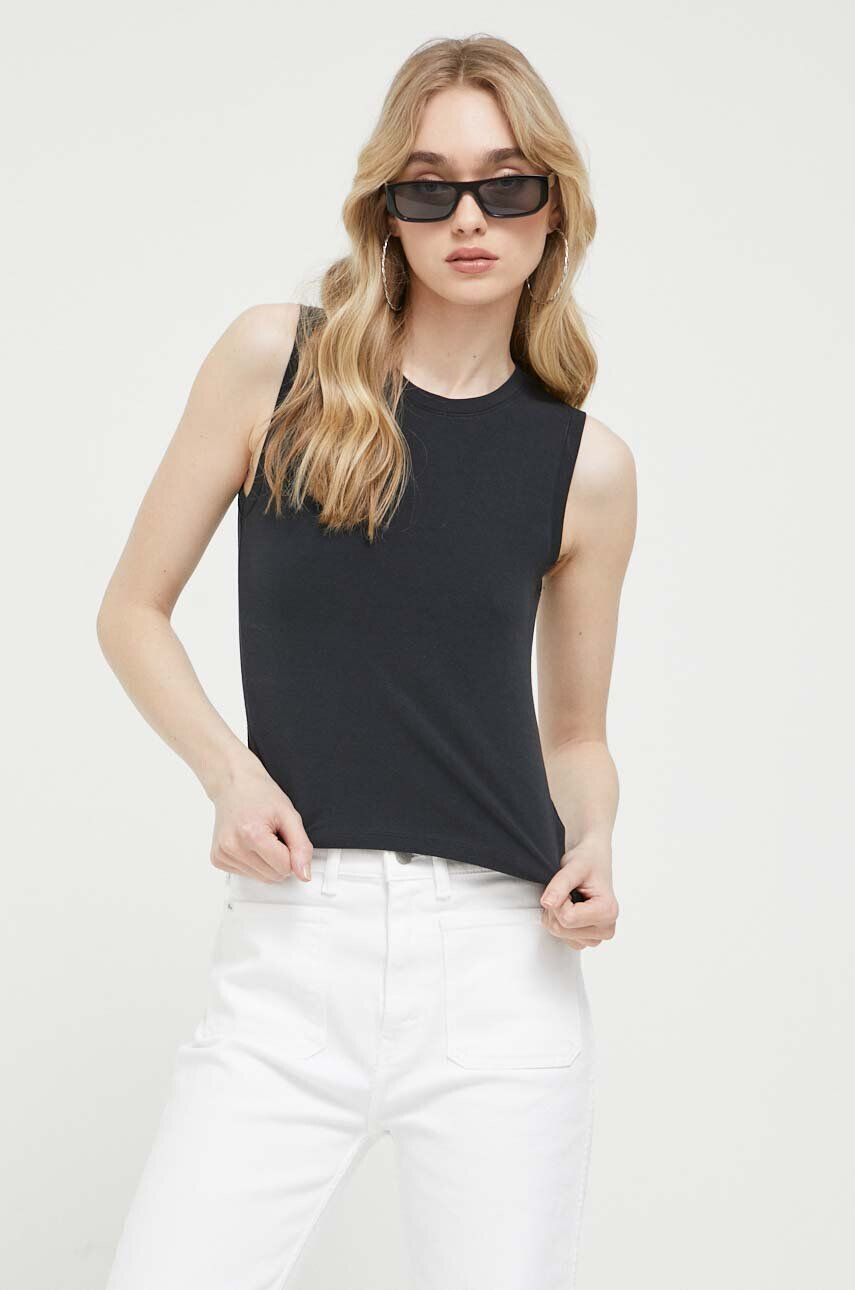 Abercrombie & Fitch top femei culoarea negru - Pled.ro