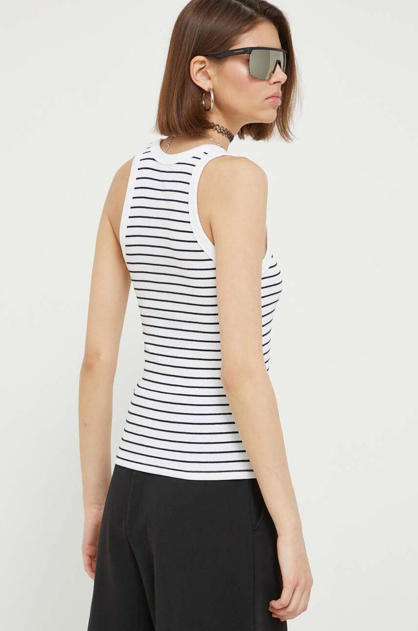 Abercrombie & Fitch top femei culoarea alb - Pled.ro