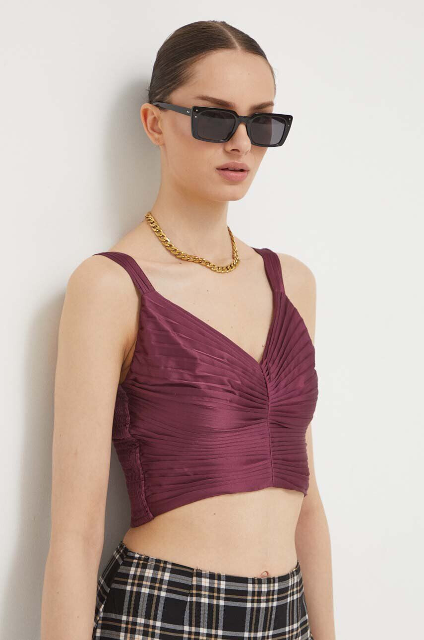 Abercrombie & Fitch top femei culoarea violet - Pled.ro