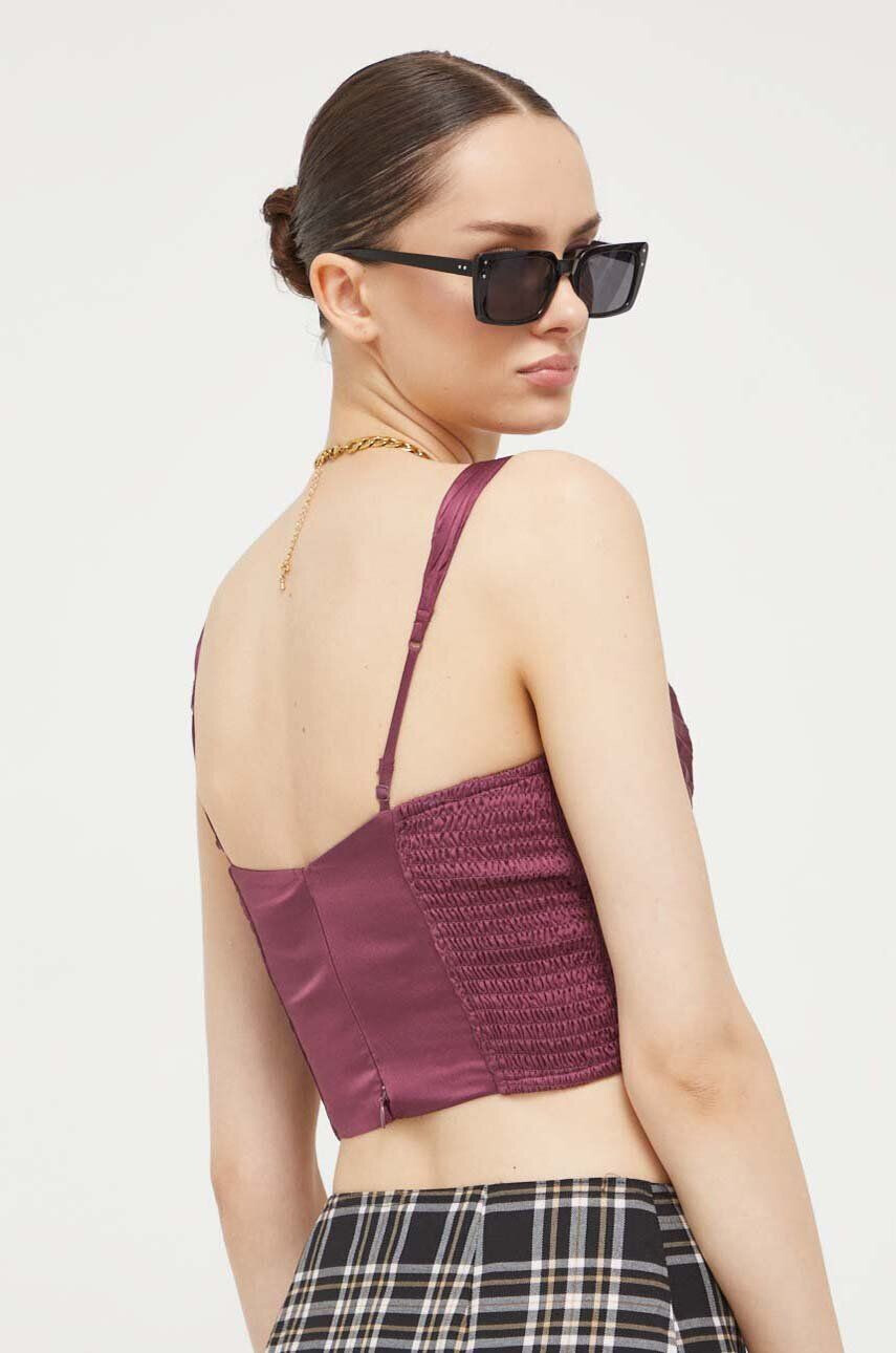 Abercrombie & Fitch top femei culoarea violet - Pled.ro