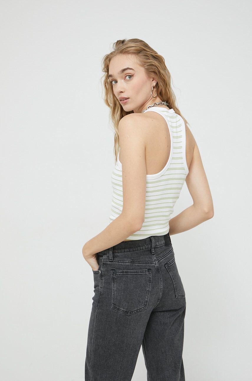 Abercrombie & Fitch top femei culoarea alb - Pled.ro