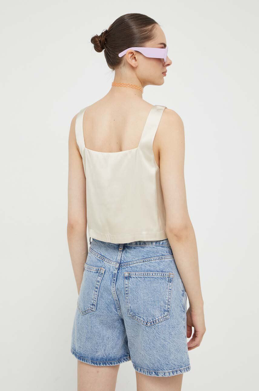 Abercrombie & Fitch top femei culoarea bej - Pled.ro