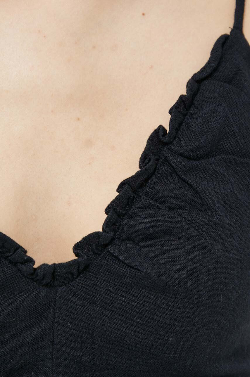 Abercrombie & Fitch top de in culoarea negru - Pled.ro