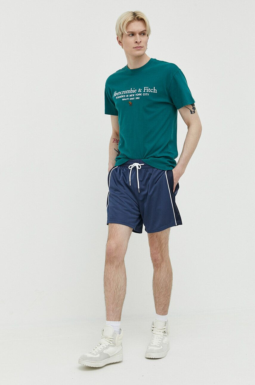 Abercrombie & Fitch tricou din bumbac culoarea alb - Pled.ro