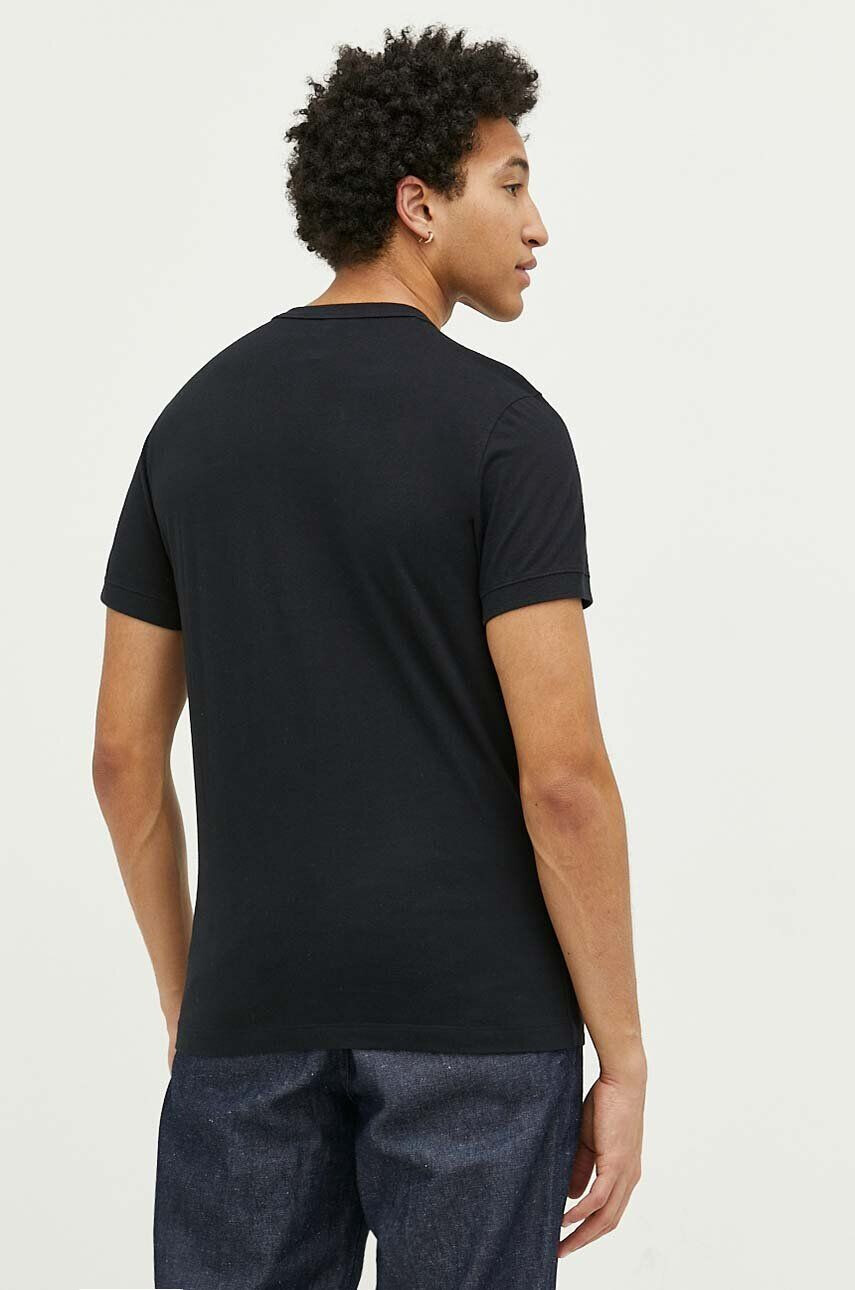 Abercrombie & Fitch tricou din bumbac culoarea albastru marin - Pled.ro