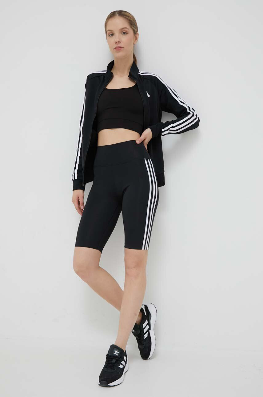 adidas bluza femei culoarea negru cu imprimeu - Pled.ro