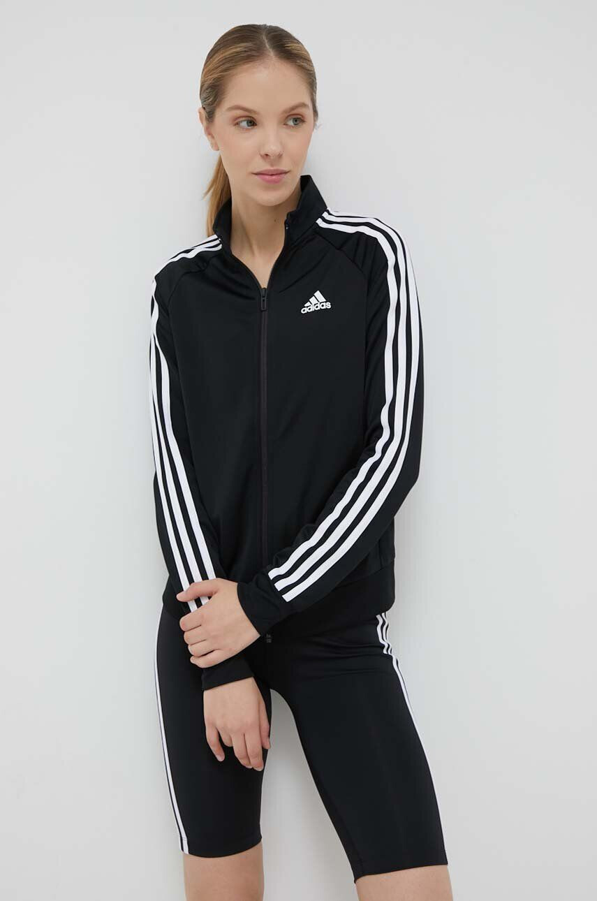 adidas bluza femei culoarea negru cu imprimeu - Pled.ro